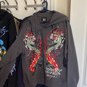 Ed Hardy Snake Full Zip Hoodie🔥🔥🔥
